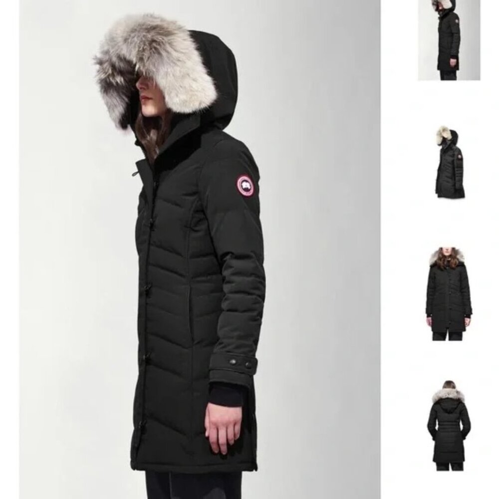 Canada Goose Lorette Black Hooded Parka Size Medium